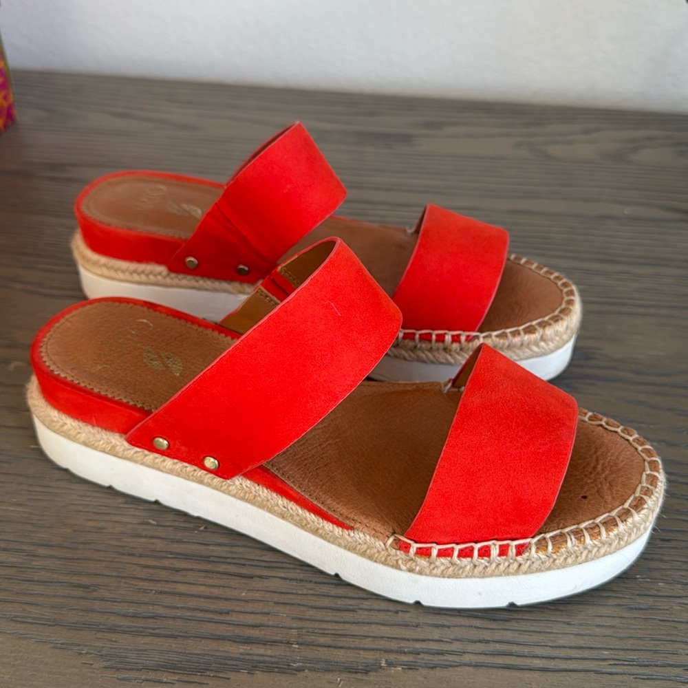 Franco Sarto Orange ‘A Cappy’ Suede sandal